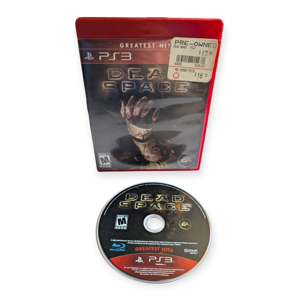 Dead Space PS3 PlayStation 3 Greatest Hits EA Sci-Fi Survival No manual